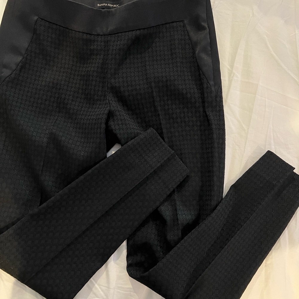 Banana Republic Black Tapered Trousers